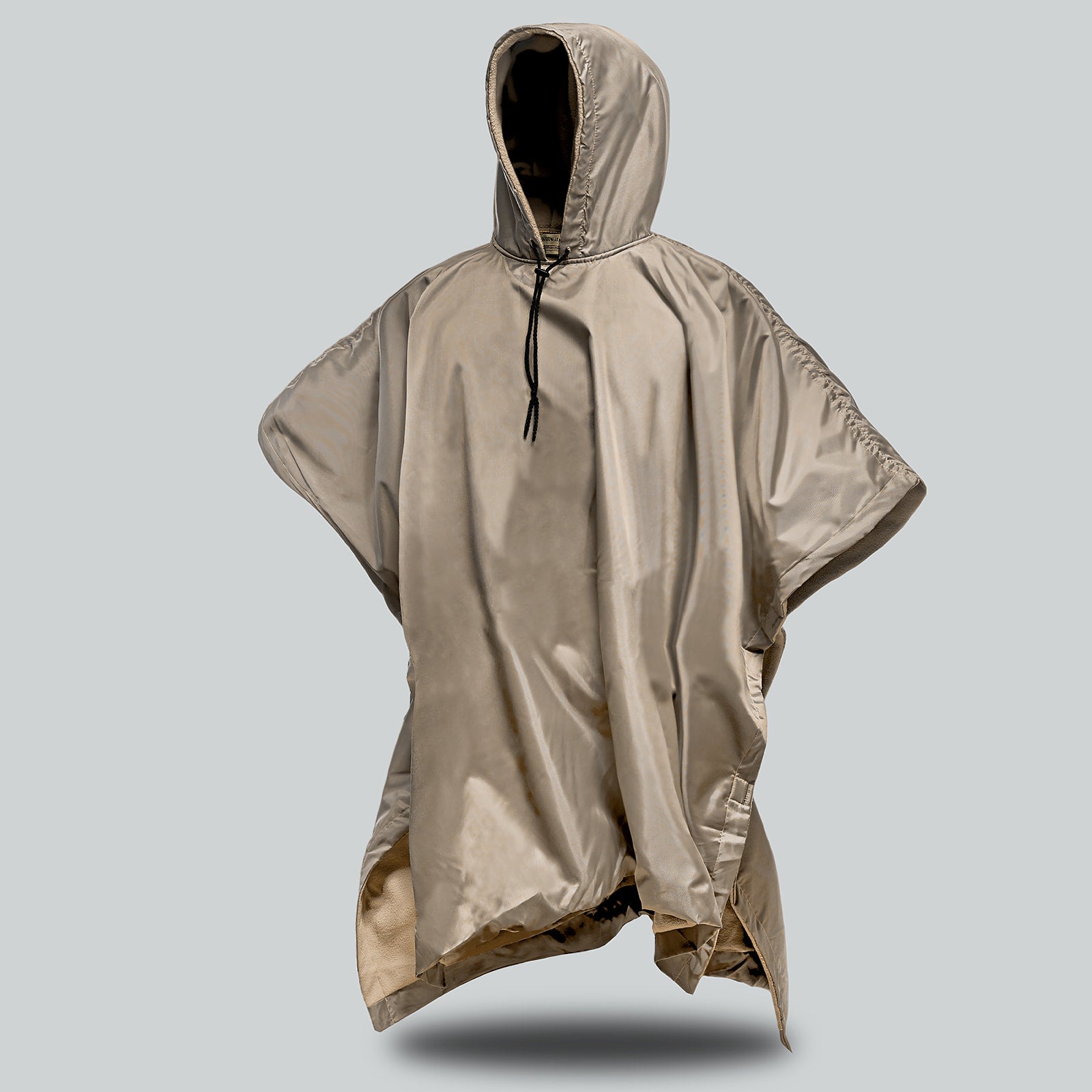 Ruggedwear Waterproof Fleece Lined Poncho - Khaki
