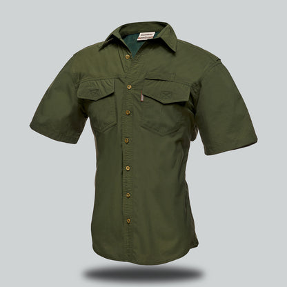 Marlin Quick Dry Short Sleeve Shirt Olive - Men's