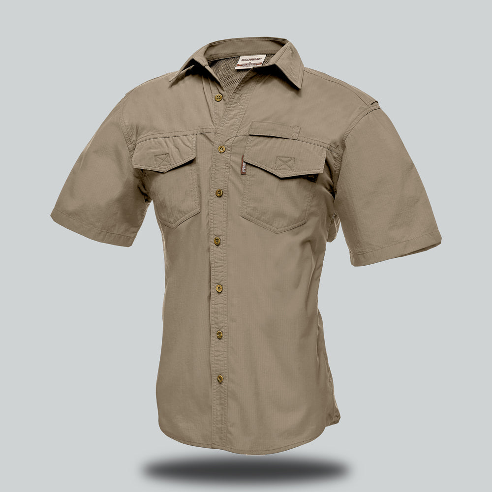 Marlin Quick Dry Short Sleeve Shirt Stone - Men's