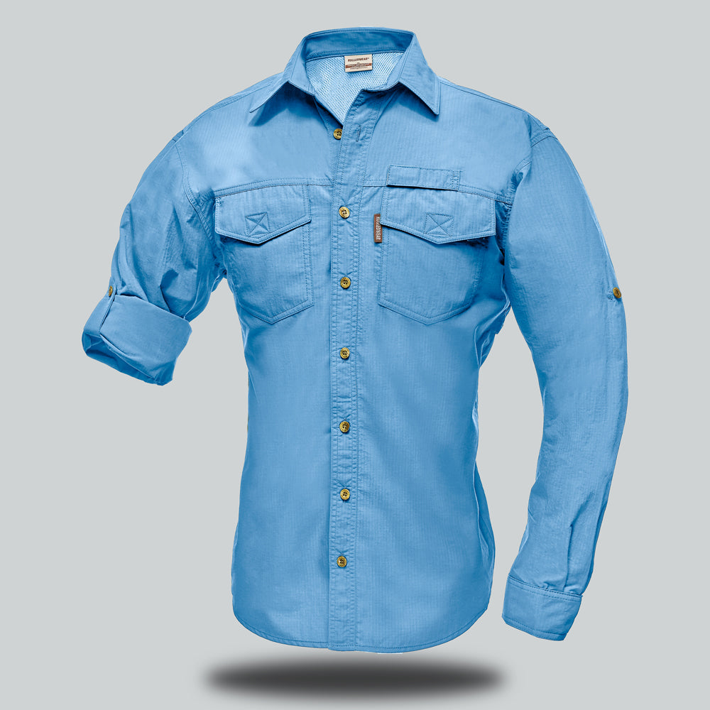 Marlin Quick Dry Long Sleeve Shirt Blue - Men's