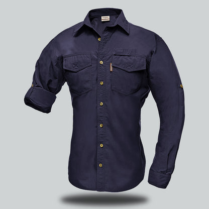 Marlin Quick Dry Long Sleeve Shirt Navy - Men's