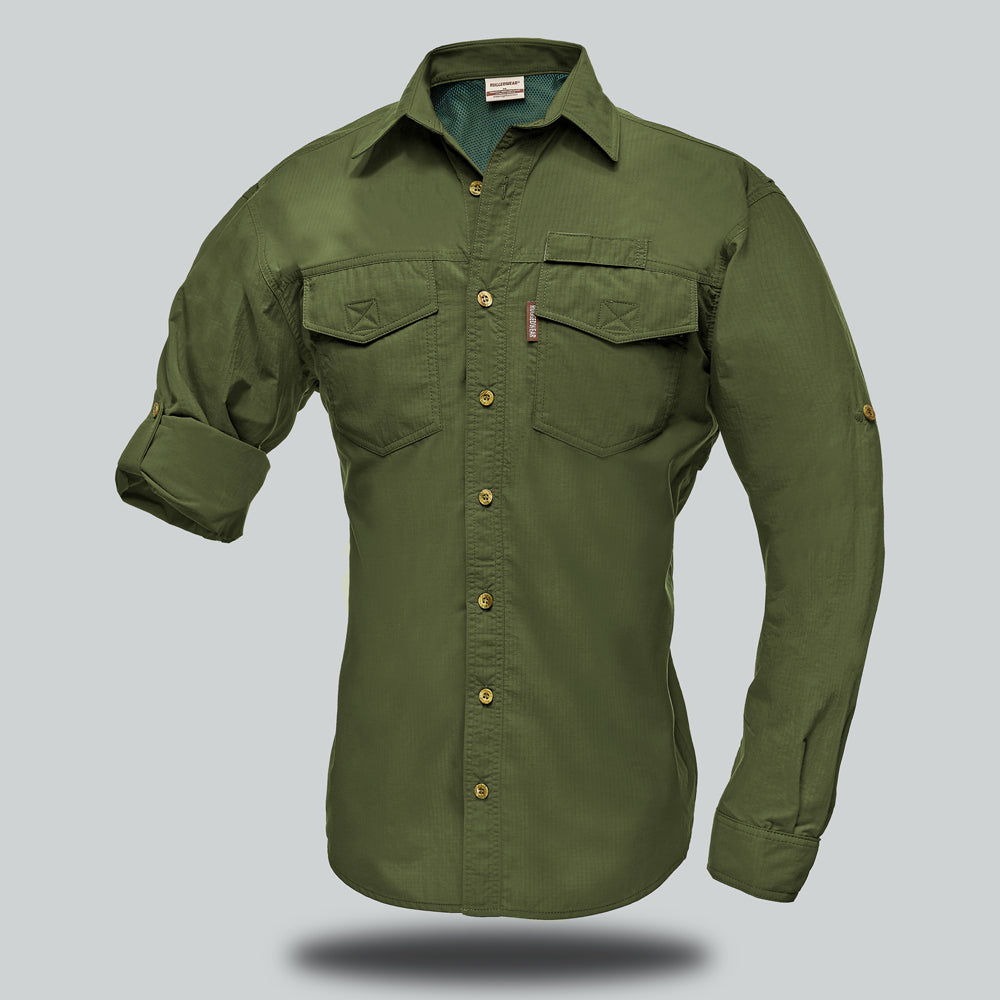 Marlin Quick Dry Long Sleeve Shirt Olive - Men's