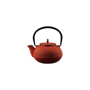 CAST IRON TEAPOT 600ML RED