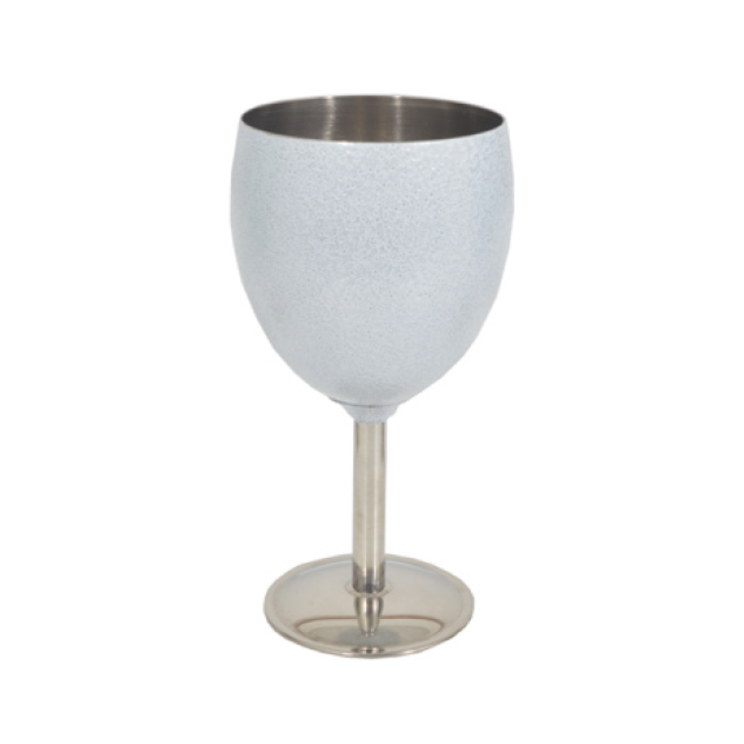 Stainless Steel Wine Goblet Hammertone 300ml