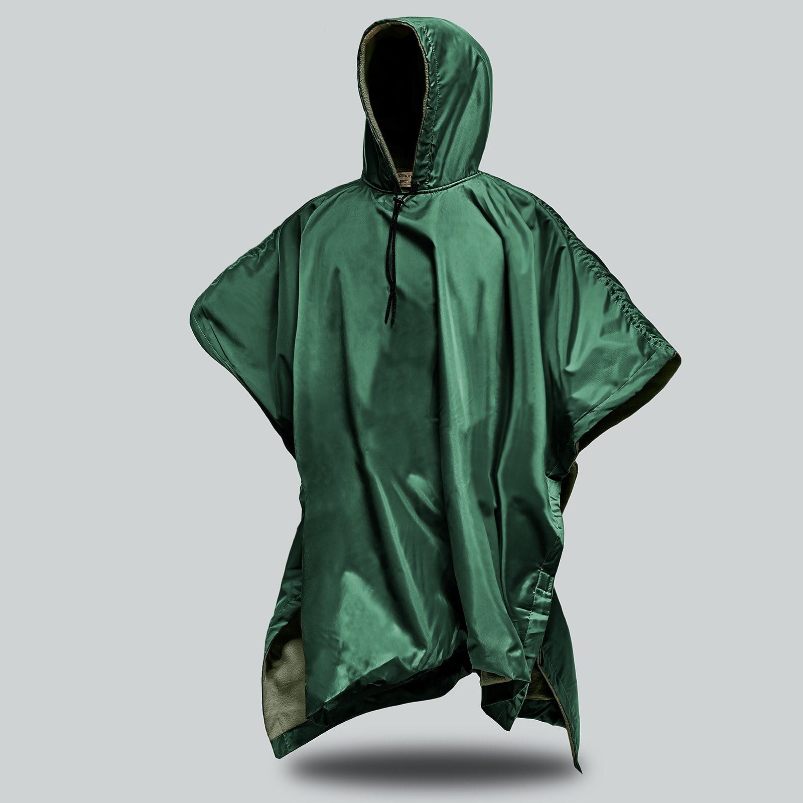 Ruggedwear Waterproof Fleece Lined Poncho Green