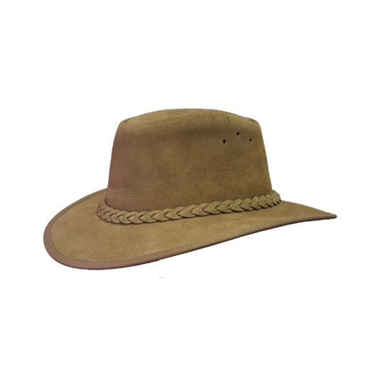 Suede Leather Broad Brim Hats