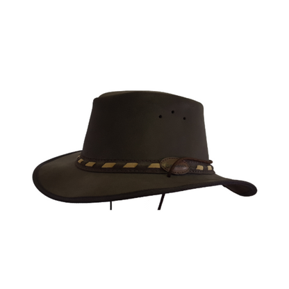 Suede Leather Broad Brim Hats