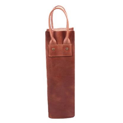 Leather Wine Bag Square - 1 Bottle