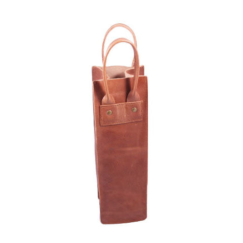 Leather Wine Bag Square - 1 Bottle